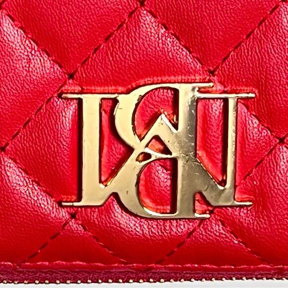 Mischka Madgley Red Zip Up Vegan Leather Wallet with Multiple Slots - Picture 10 of 15